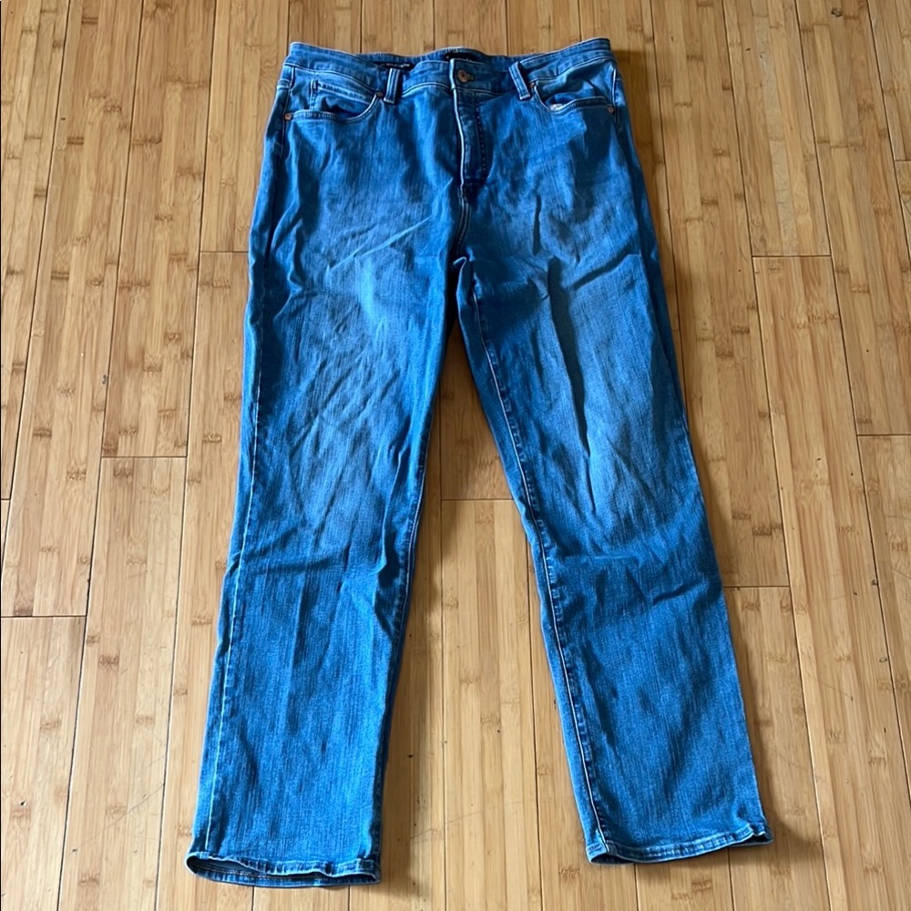 Talbots Blue Straight Leg Jeans Classic Style